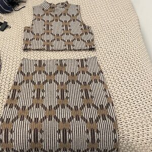 Anthropologie Knit Skirt & Tank Matching Set